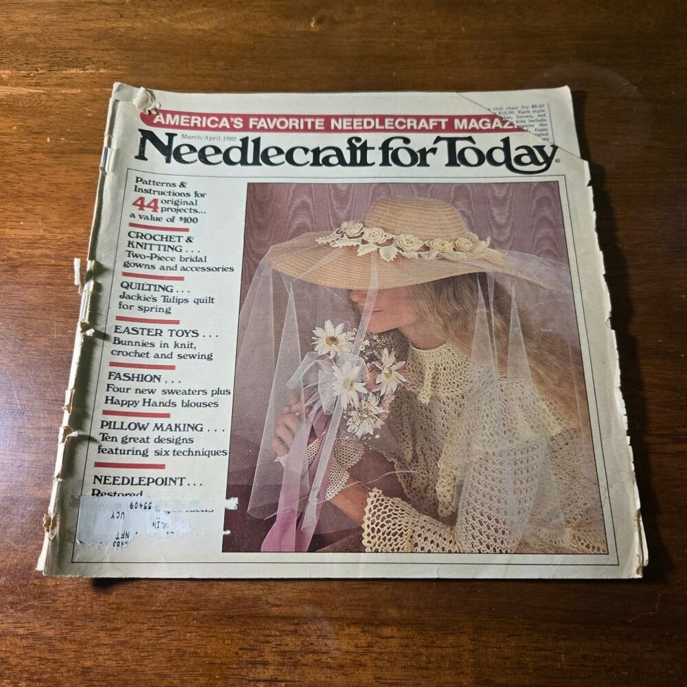 Vintage Needlecraft for Today magazine March/April 1982 Bridal, Easter, Pillow